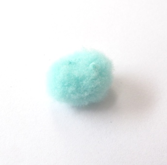 Zacht turquoise pompom 10mm