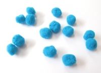 Blauwe pompom 10mm