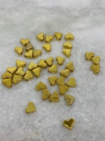 Metalen kralen hart goud 7x6mm (40 stuks)