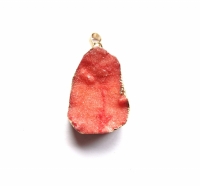 Goud plated druzy bedel quartz roze rood 4.5-5cm