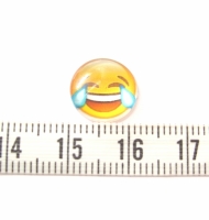 Ronde lachende emoji cabochon 12mm