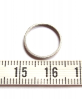 DQ cirkel connector antiek zilver 14mm