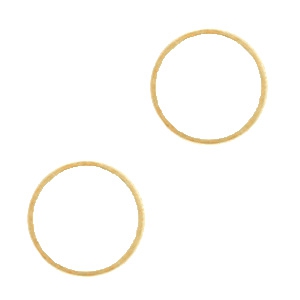 DQ cirkel connector goud 14mm