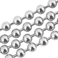 Antiek zilveren ball chain/ bolletjes ketting 1.5mm