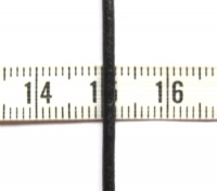 DQ leer rond 2mm zwart (per 20cm)
