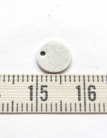 Munt bedel rond DQ antiek zilver 8mm