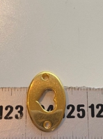 Hart tussenzetsel DQ goud 20x12mm (6 stuks)