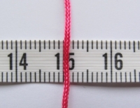Felroze nylon koord 1 mm