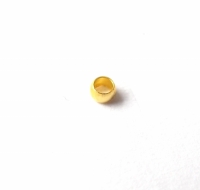 Gouden knijpkralen 2 mm zakje van +/- 50 stuks