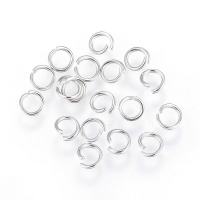 Buig ring RVS 304 antiek zilver 5mm (per 10 stuks)