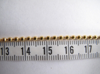 Gouden ball chain/ bolletjes ketting 2 mm