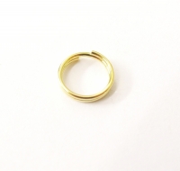 Gouden split ringetjes 8 mm zakje 10 stuks