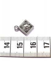 Munt bedel vierkant zilver 9mm