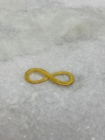 Gouden infinity/ oneindigheidsteken connector  28x10mm (11 stuks)