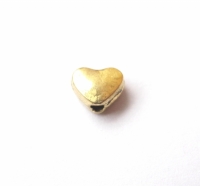 Gouden hartjes kraal 5x6 mm