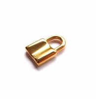 Slotje bedel goud roestvrijstaal (RVS) stainless steel 19x12mm