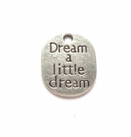 Dream a little dream bedel zilver 22x18mm