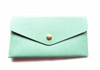 Clutch soft turquoise green 19x10cm