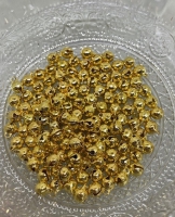 Gouden belletje bedel  klein 8x6mm (120 stuks)