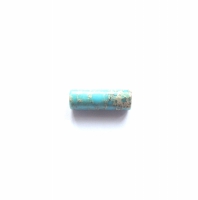 Jaspis tube kraal rond licht blauw 13x4mm