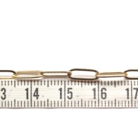Stainless steel paperclip schakelketting goud 10x3,5mm (per 20cm)