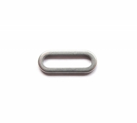 Stainless steel ovale tussenzetsel zilver 16x6mm