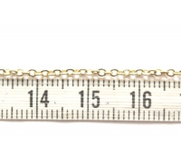 Stainless steel schakelketting goud 2x1,5mm met verlengketting (46+5cm)