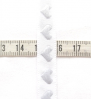 Hart lint wit grijs 10mm liggend (per meter)