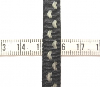 Hart lint zwart goud mini 9mm (per meter)