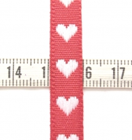 Hart lint rood wit 9mm (per meter)