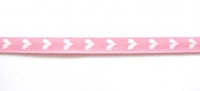 Hart lint roze wit 9mm (per meter)