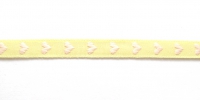 Hart lint geel lichtroze 9mm (per meter)
