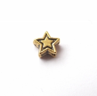 Mini sterretje kraal goud 7x7mm (335 stuks)