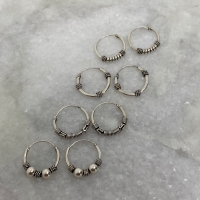 925 zilver Bali hoops 14mm (11 paar)