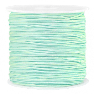 Macrame draad 0,8mm soft turquoise green (per meter)