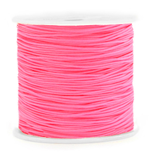 Macrame draad 0,8mm neon pink (per meter)