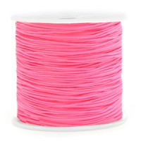 Macrame draad 0,8mm neon pink (per meter)