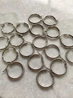 Stainless steel Pretty hoops mix zilver 25mm (9 paar)