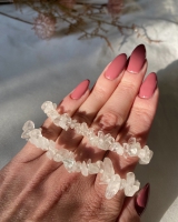 Bergkristal split armband 16cm