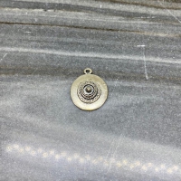 Cirkel bedel zilver 19x15mm (96 stuks)