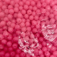 Acryl kralen rond 8mm roze (1700 stuks)