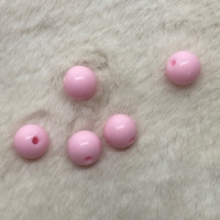 Acryl kralen rond 10mm zacht roze (60 stuks)