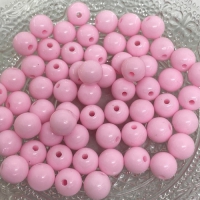 Acryl kralen rond 10mm zacht roze (60 stuks)