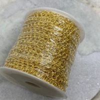 Gouden schakelketting 8x6mm (15 meter)