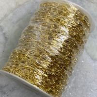 Schakelketting ovaal goud 10x5mm (20 meter)