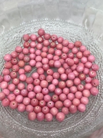 Houten ronde kralen roze 6mm (140 stuks)
