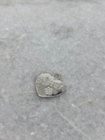 Sister hart bedel zilver plated 17x17mm (31 stuks)