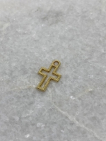 Kruis bedel goud 18x10mm (20 stuks)