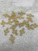 Kruis bedel goud 18x10mm (20 stuks)