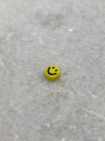 Smiley kraal acryl geel 7mm (40 stuks)